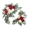 thumbnail image 1 of 2 piezas Flores de esquina Flores artificiales Flower Garland Boda Arco Flores Decoración de letreros de bienvenida para cumpleaños navideño, 1 of 9