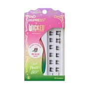 imPRESS X WICKED: FOR GOOD Press On Self Adhesive Eyelashes, 12 Lash Clusters - Tap to Bubble