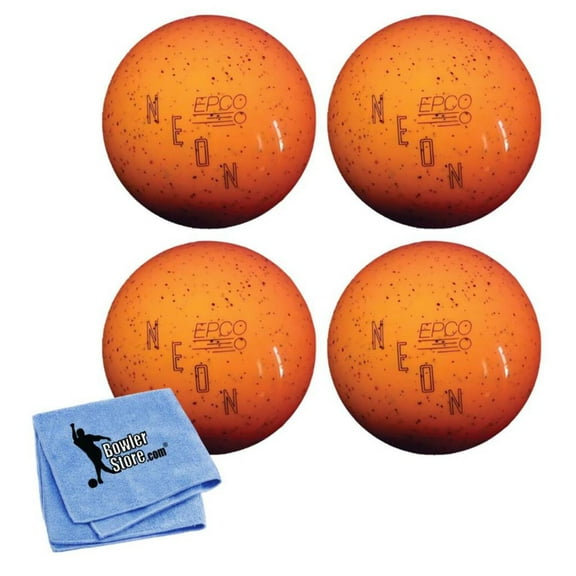 EPCO Candlepin Bowling Balls - Paramount Speckled - Orange (4 1/2 inch- 2lbs. 6oz.) 4 balls