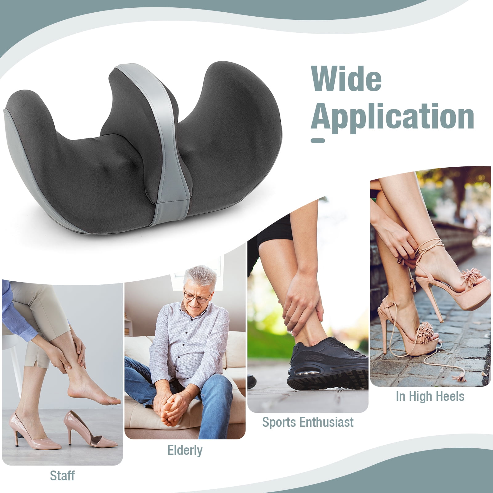 Giantex Electric Foot Massager, Calf Massager w/3 Massage Intensity, Vibration, Detachable Middle Sponge