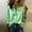 *Green, variant on ClodeEU Women's Satin Button Down Blouse, Long Sleeve V Neck Work Shirt Blue,Women's Plus XL