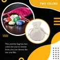 thumbnail image 2 of Bag Pouch Drawstring Gift Storage Packaging Small Organizer Ring Earrings Jewelry Case Pendants Storing Wdding Cream-colored, 2 of 7