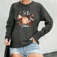 thumbnail image 1 of Game Day Shirt Women Cute Football Sweatshirt Rugby Ball Graphic Tee Tops Long Sleeve Crew Hoodie, 1 of 4