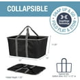 thumbnail image 6 of CleverMade Collapsible Laundry Tote 2PK - 50L (13 Gal) Midnight Black/Shadow Gray, 6 of 8