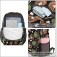 thumbnail image 4 of Baseballs Gloves Black Pattern 17" School Backpacks for Teens,Waterproof Oxford Fabric,S-Shape Padded Straps for School,Travel,Hiking,Camping, 4 of 6