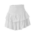 thumbnail image 4 of Sngxgn Women's Basic High Waisted Pencil Short Skirt(White,S), 4 of 4