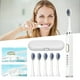 thumbnail image 1 of Cepillo de dientes eléctrico con 6 cabezales de repuesto | 5 modos de limpieza, suave, abrillantador, pulido y masaje | Carga rápida por USB | Resistente al agua IPX7, recargable, ideal para viaje, 1 of 5