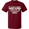 thumbnail image 2 of OXI T-Shirt - My Silence Doesn't Mean, Basic Casual T-Shirt for Men's and Women Fleece T-Shirt Short Sleeve - Cardinal Red 2X-Large, 2 of 3