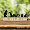 thumbnail image 3 of Craftnamesign Custom Dog Trainer Wooden Desk Name Plate, Dog Trainer Metal Nameplate for desk, 3 of 5