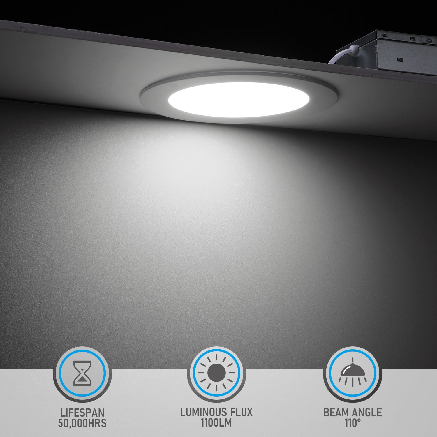 48 Pack 12W 6 Inch LED Recessed Lighting with Junction Box, 5000K Daylight, 5%-100% Dimmable