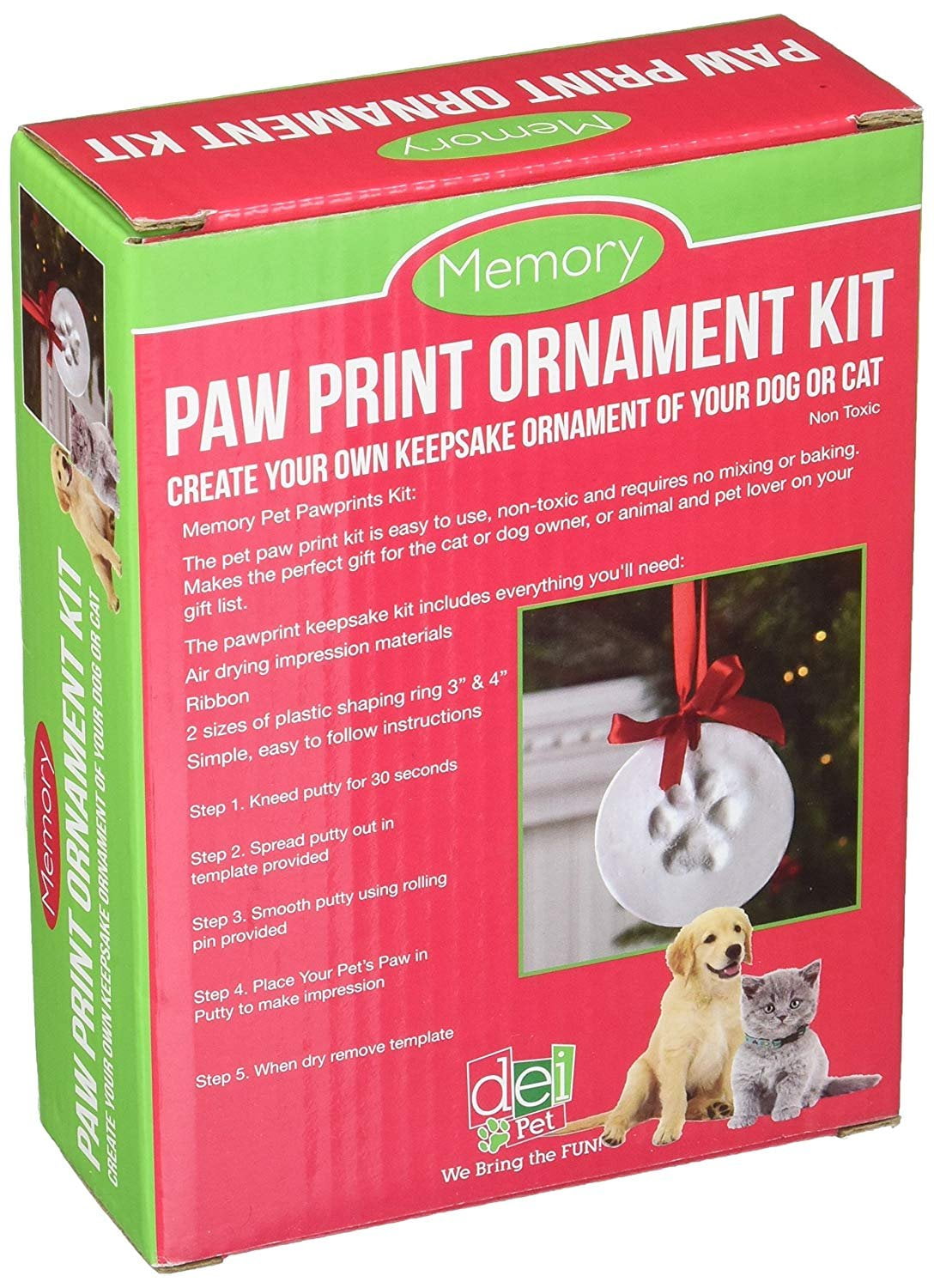 Family Pet Dog Or Cat Pawprint Diy Holiday