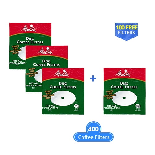 Melitta 628354 3.5 Inch Percolator Coffee Filters 100 Counts (4 Pack