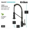 thumbnail image 6 of KRAUS Bolden Commercial Style 2-Function Single Handle Pull Down Kitchen Faucet in Matte Black / Black Stainless, 6 of 8