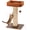 Brown, variant on Cat Scratching Post, Retro-Style Tall Scratch Posts with Perch for Infoor Cats Adults, Large Cat Scratcher Tower with Bed, Natural Sisal & Solid Wood
