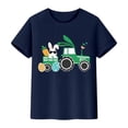 thumbnail image 3 of CAIXIA Happy Easter Day Shirt for Toddlers Boys Girls Kids, Funny Hip Hop Bunny Excavator Short Sleeve Tee Soft Combed Cotton, 3 of 5