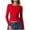 Red, variant on AherBiu Going out Tops for Women Long Sleeve Slim Fitted Crewneck Basic Layer Tops T Shirts Tees