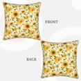 thumbnail image 3 of Xecao Beautiful Countryside Sunflower Print Soft Velvet Decorative Throw Pillow Covers, Square Cushion Cases for Bed, Sofa, Living Room, Car, and Indoor Outdoor Use-20"x20", 3 of 8