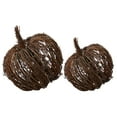 thumbnail image 2 of Miangastore 2pcs Rattan Pumpkin Decoration Tabletop Scene Layout Ornament Rattan Pumpkin for Halloween, 2 of 8
