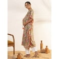 thumbnail image 5 of Janasya Indian Women's Beige Cotton Printed Kaftan Maternity Kurta, 5 of 5