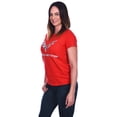 thumbnail image 2 of JH Design Group Women's Chevy Corvette C7 Emblem T-Shirt Black Red Heather-Gray, 2 of 2