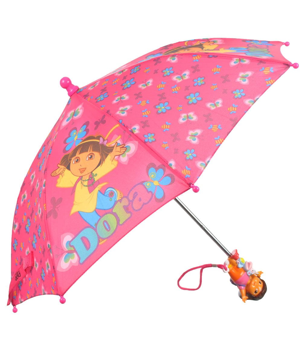 NWT Dora the Explorer Umbrella by Nickelodeon Newest Style Rainy or Sunny Days 