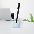 thumbnail image 3 of ZOUSSIQI Mini Ceramic Toothbrush Holder Donut-Like Ceramic Toothbrush Holder Multi-Functional Toothbrush Base Cotton Swabs Holder for Couple Kids CA919-41581, 3 of 9