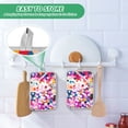 thumbnail image 4 of Yayeee Pot Holders Kitchen Heat Resistant with Pocket 7"x9.8" Cotton Oven Cooking Hot Pads, Purple Colorful Circles, 4 of 7