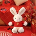 thumbnail image 4 of Suéter rojo, muñeco de conejo de peluche, juguete de peluche de 15,8 pulgadas de altura, decoración de Festival para oficina, dormitorio, asiento, Estilo A Sunnimix Muñeco Conejo, 4 of 8