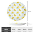thumbnail image 2 of Daiia Yellow Rubber Duck Printed Pattern Ceramic Plate Dinner Plates Bone China Decorative Plates with Display Stand Art Ceramic Ornaments for Wall Hanging Decoration-10in, 2 of 6
