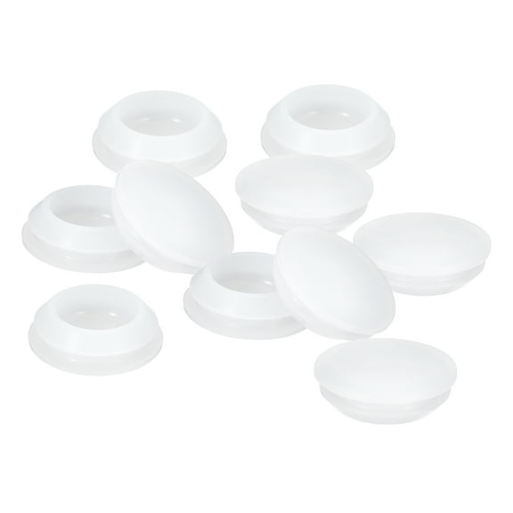 Uxcell 10 Pack Silicone Plugs Round Snap in Locking Hole Plugs Waterproof Hole Plug for 20-22mm Hole Translucent