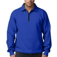 thumbnail image 6 of Zimjoy Men's Quarter Zip Pullover Mock Neck Long Sleeve 1/4 Zipper Pullover Casual Blue Zip Up Hoodie Lightweight Fall Mens Shirts, Royal Blue XL, 6 of 7