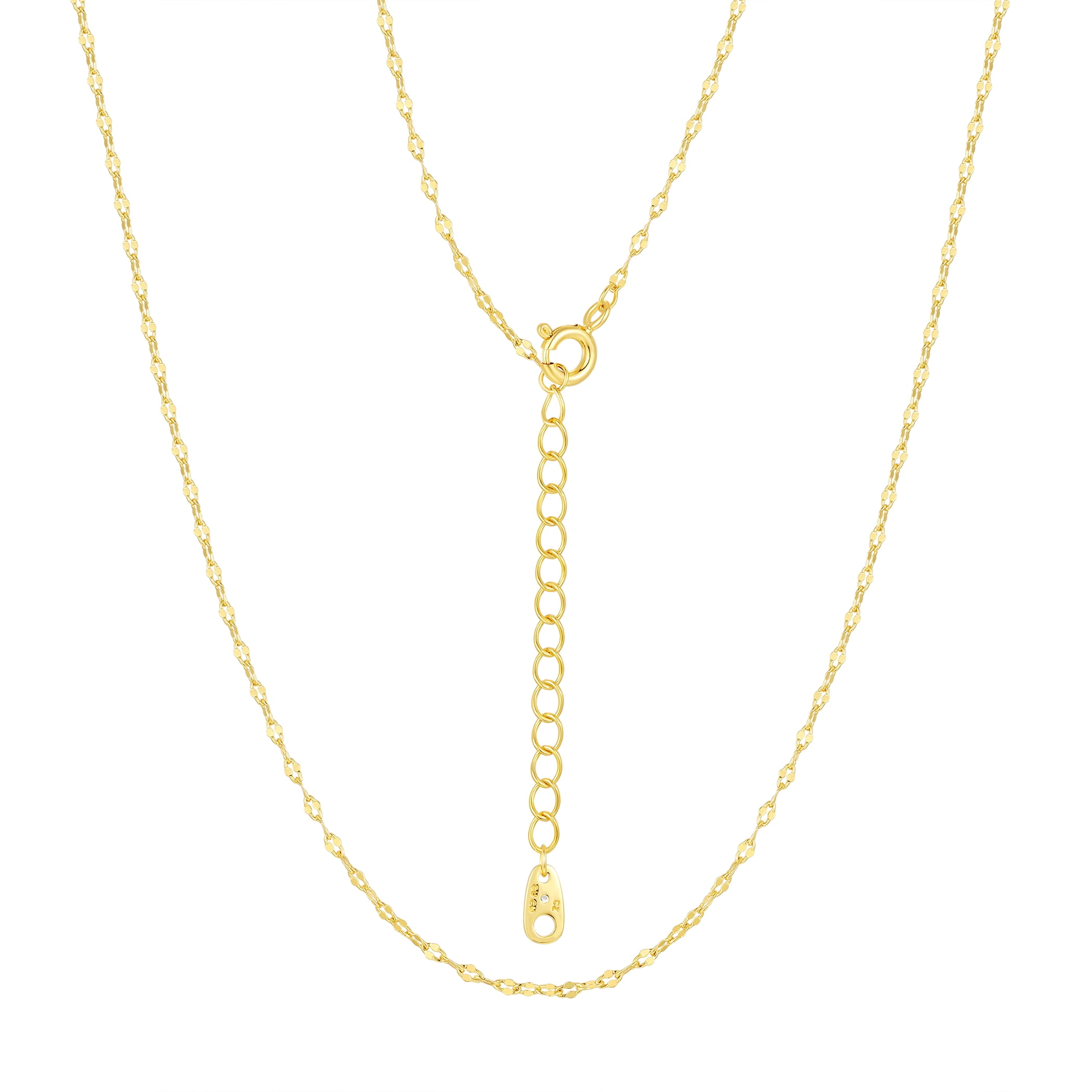 Believe by Brilliance A Triple Chain Initial Necklace Set in 14KT Gold Flash Plated Brass