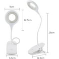 thumbnail image 7 of LINLIN Desk Lamp, Dimmable Led Ring Lights Clip on Light Reading Light USB Rechargeable 360  Flexible Gooseneck Book Light for Study, Reading, Work, Makeup, Fill Light, 5000k-6000K, 7 of 7
