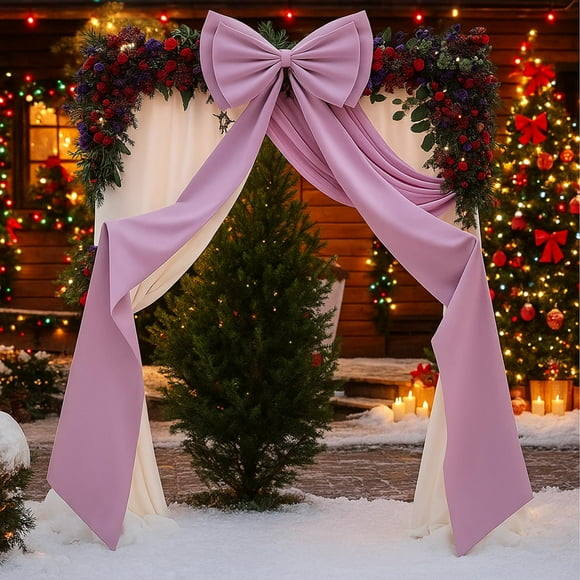 Adorno para la Punta de Árbol de Navidad Gran Lazo Color Lila Claro
