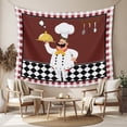 thumbnail image 2 of Fat Chef Large Tapestry for Bedroom Wall Hanging Tapestry, Red Gourmet Kitchen Red Black Buffalo Plaid Ceiling Backdrop Tapestries Poster Blanket Wall Decor for Teens Room Living Room Dorm 86" x 104", 2 of 8