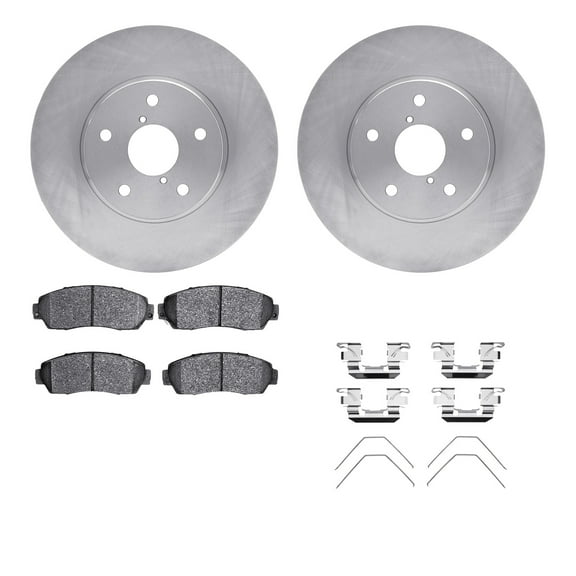 Dynamic Friction Company Front Brake Rotors with 5000 Advanced Brake Pads includes Hardware 6512-13176