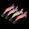 thumbnail image 4 of Cebos de plástico para camarones que brillan en la oscuridad, jigs de calamar para pesca nocturna y al amanecer, juego de 4, 4 of 8