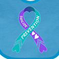 thumbnail image 4 of Inktastic Suicide Prevention Blue and Purple Ribbon with Hearts Boys or Girls Baby Bib, 4 of 4