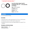 thumbnail image 2 of Front Disc Brake Caliper Seal Kit - Compatible with 1971 - 1974 Chevy C10 Pickup 1972 1973, 2 of 2