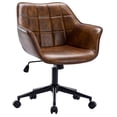 thumbnail image 1 of Duhome Home Office Chair with Arm PU Leather Yellowish Brown 1 Pcs, 1 of 8
