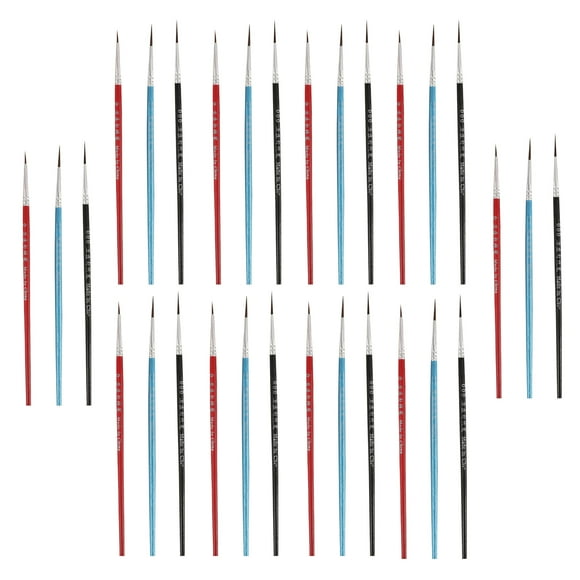 Juego de 30 pinceles para pintar detalles finos, pinceles finos para pintar al óleo, pinceles para artistas.