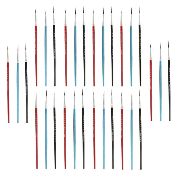Juego de 30 pinceles para pintar detalles finos, pinceles finos para pintar al óleo, pinceles para artistas.
