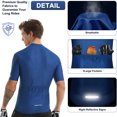 thumbnail image 5 of Camiseta de ciclismo para hombre TIGER de manga corta con 4 bolsillos traseros, transpirable, de secado rápido y que absorbe la humedad, 5 of 5