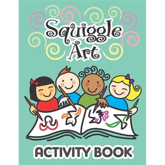 Pre-Owned Squiggle Art Activity Book: 100 page art puzzle book for kids to develop their creative problem solving abilities. Complete the lines to make a dr
