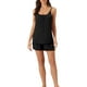 thumbnail image 1 of INSPIRAR CHIC Conjunto de Pijamas de Mujer con Camiseta de Tirantes y Pantalones Cortos en Color Sólido con Volantes L Negro, 1 of 6