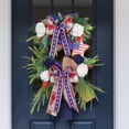 thumbnail image 6 of Nkmbld 4th of July Patriotic Wreaths for Front Door, Independence Day White Blue Red Garland for Memorial Day Veterans Day Front Door Decoration, 6 of 8