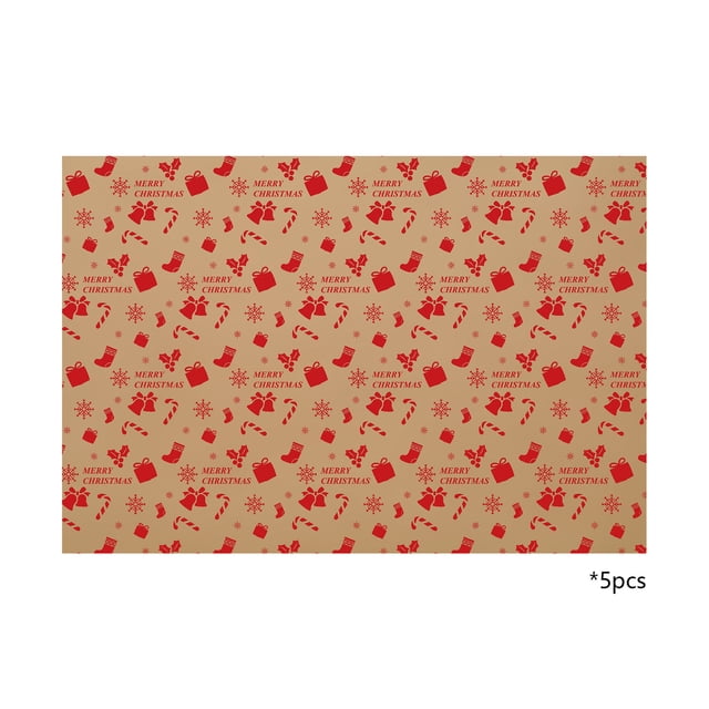 BAOPAI Christmas Wrapping Paper Christmas Gift Wrapping Decorative Christmas Kraft Paper Vintage-style Wrapping Paper