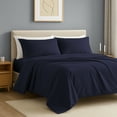 thumbnail image 4 of IR Imperial Rooms 3 Piece 1800 Series Deep Pocket Soft Microfiber Solid Bed Sheet Set for Kids, Navy Blue Twin Size, 4 of 9