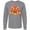 Athletic Heather, variant on Inktastic Thanksgiving Cute Football Turkey Long Sleeve T-Shirt