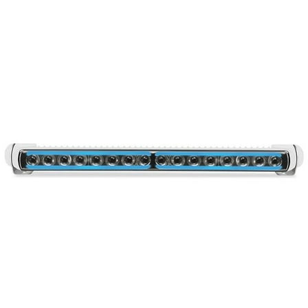 36W Sea Hawk-470 Pencil Beam Light Bar with Blue Edge Light & White Housing